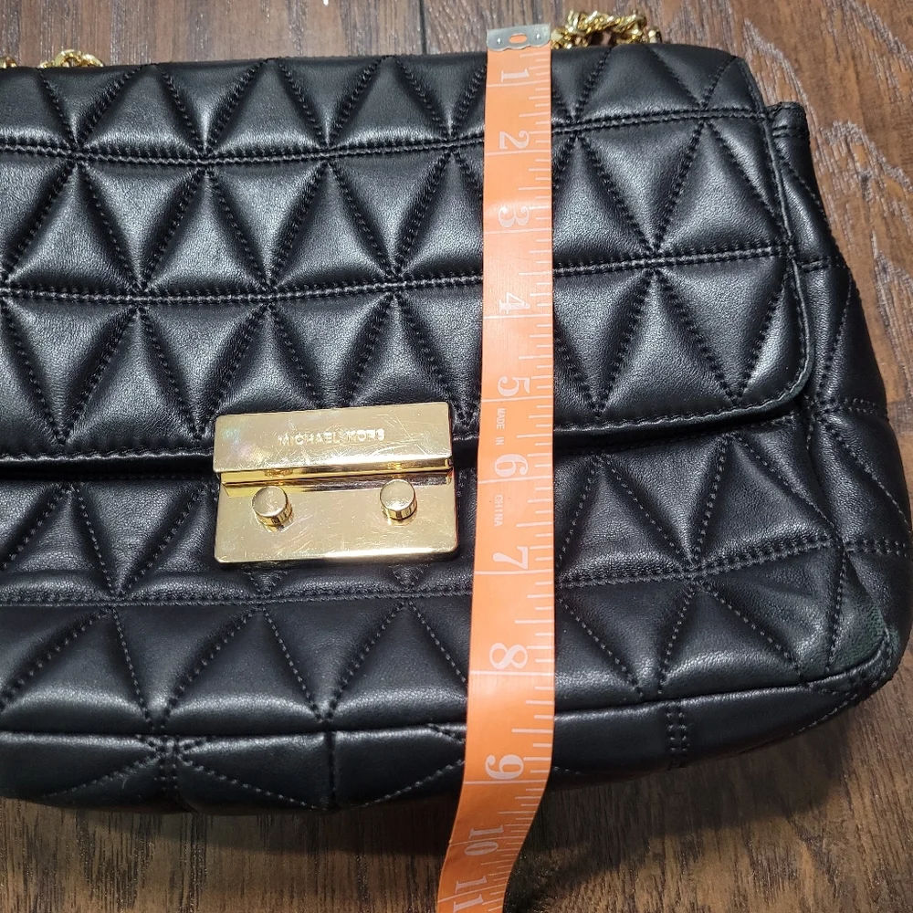 Michael Kors Black Leather Quilted Sloan Bag